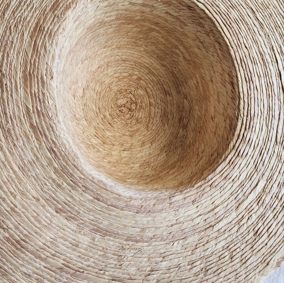 Handmade Tan Straw Southwestern Sun Hat Made In Mexico - Picture 4 of 8